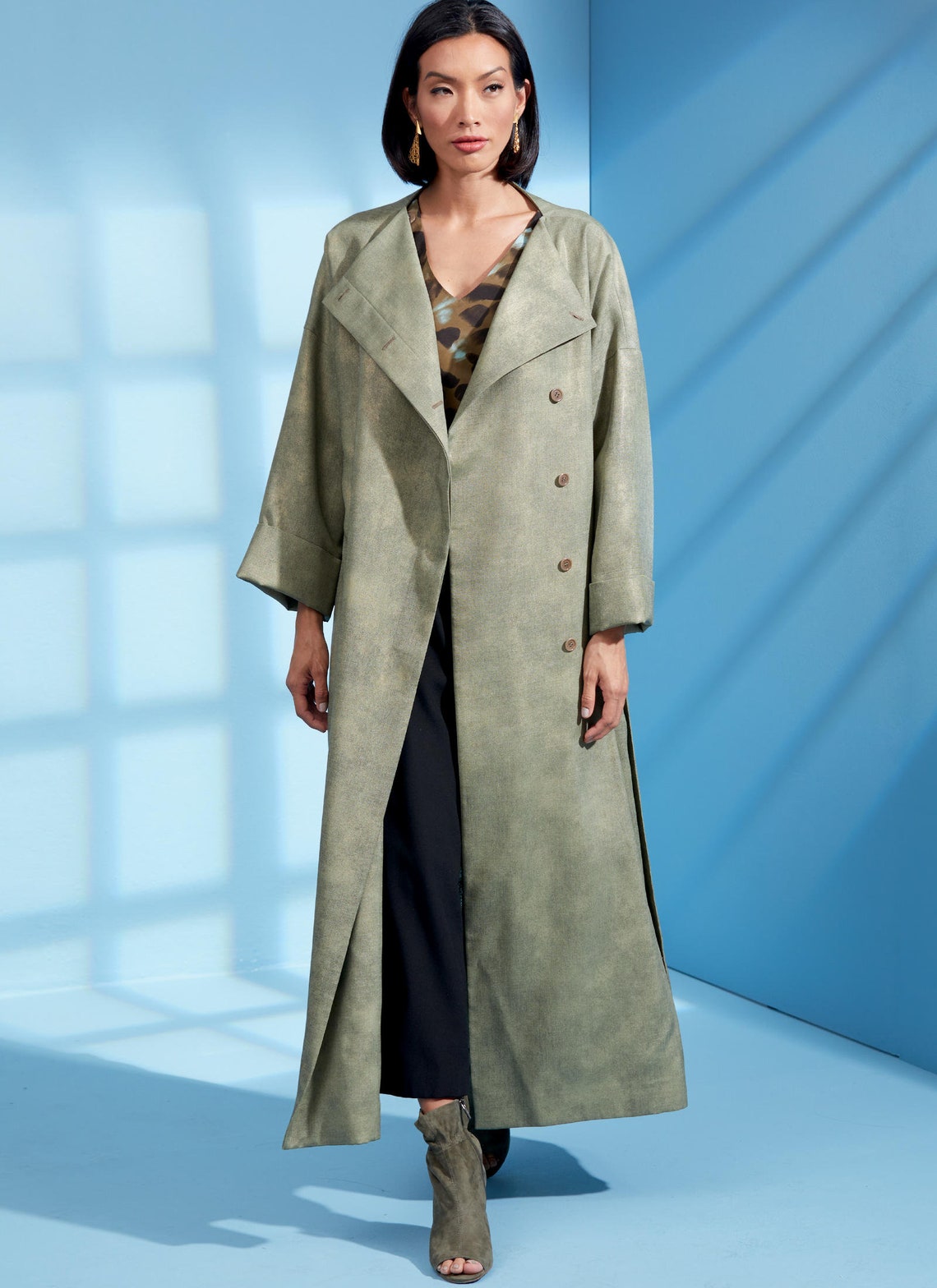 Sewing Pattern Womens DUSTER COAT and PANTS Vogue Pattern Etsy