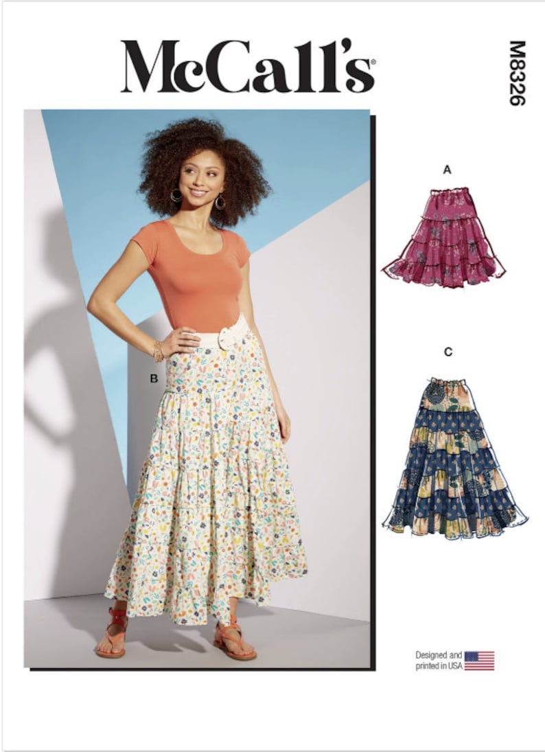 Sewing Pattern for Womens Skirts With Multi Tiers Etsy