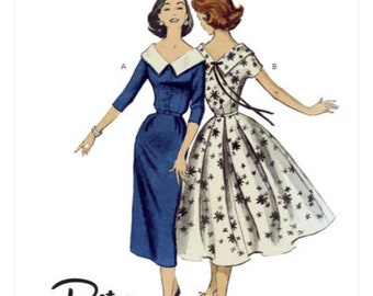 Sewing Pattern for Womens Dress in Misses Sizes, Butterick Pattern B6870,  50's Retro Dress, New Pattern, Butterick Retro Design, Easy Sew