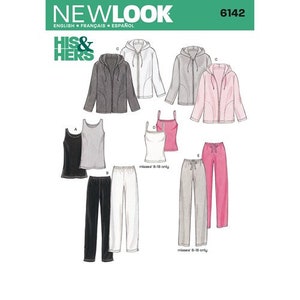 Sewing Pattern for Mens Womens Hoodies Tanks and Pants New