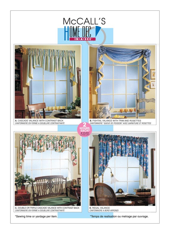 Sewing Pattern For Four Window Valance Patterns McCall's Etsy Stunning Valance Patterns Sewing Pattern For Four Window Valance Patterns McCall's Etsy Stunning Valance Patterns