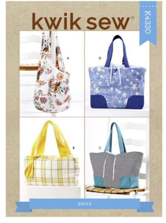 Sewing Pattern for Bags Kwik Sew Pattern K4330 Womens Bags Hobo Bag Shoulder Bag Tote Bags HandBag OOP Etsy