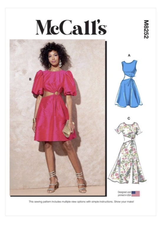 Sewing Pattern for Womens Dress, Mccalls Pattern M8252, NEW Pattern, Misses  Dresses, Two Piece Cut-out Dress -  Canada