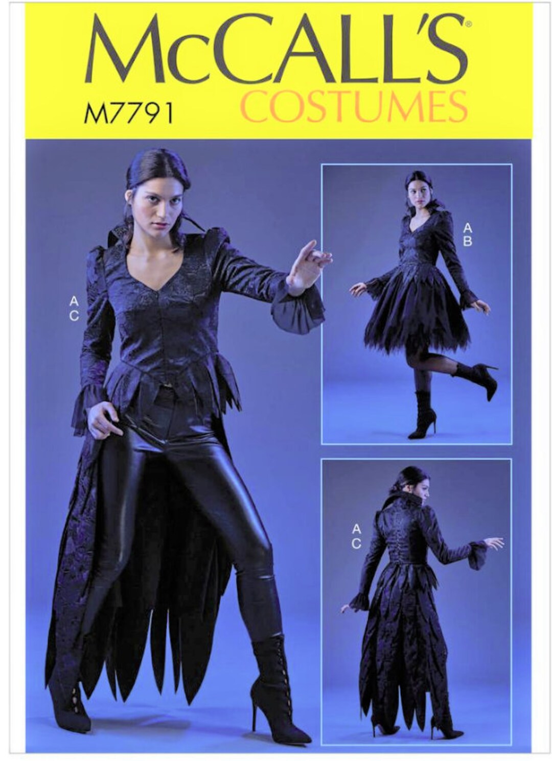 Sewing Pattern Womens COSTUME, Mccall's Pattern M7791, Womens Halloween ...