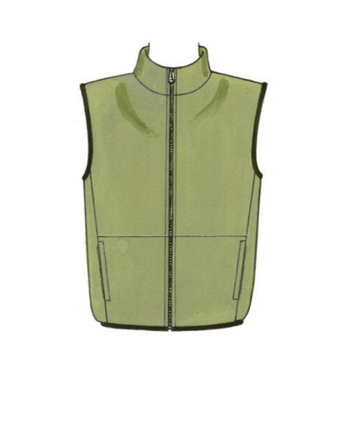 Sewing Pattern for Men's Standup Collar Jacket & Vest Etsy