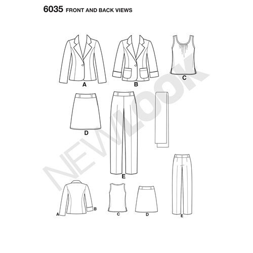 Sewing Pattern Womens Jacket Skirt Pants & Top New Look | Etsy
