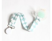 Baby pacifier boy or girl - set on all nipples with adapter ring