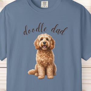Comfort Colors® Retro Doodle Dad Shirt, Gift for Doodle Dad T-Shirt, Trendy Daddy Dog Mom Shirt, Goldendoodle Day Gift for Dog Dad Tee Shirt