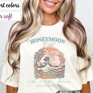 Mr and Mrs Shirts, Custom Couples Honeymoon Vacation Shirts, Just Married Shirt, Hubby Wifey Shirt, His and Hers Shirts, Honeymoon Vibes Tee