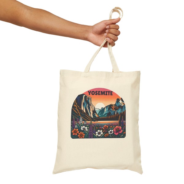 Yosemite Tote Bag, Yosemite National Park Tote Bag, California Souvenir Tote bag, California Gift Bag, El Capitan Tote, Yosemite Falls Gift