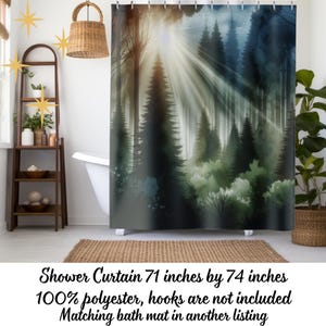 Tree Forest Shower Curtain Bathroom Design Shower Curtain Nature Lover Decor Evergreen Trees Pine Forest Core Gift  Her Him Bathroom Remodel