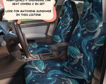 Sea Turtle Tropical Car Seat Covers Boho Chic Hawaiian Covers for Car Seats Universal Seat Cover Set Van Life Seat Cover Beachy Campervan