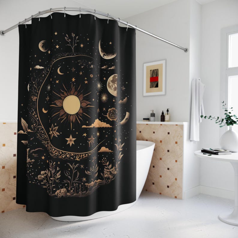 MoonBeamsJewels Shower Curtain