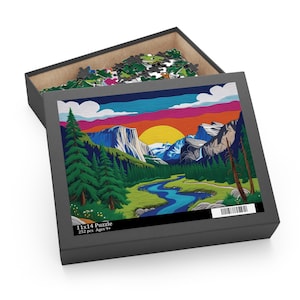 Yosemite National Valley Park Puzzel California Nature-Inspired 120, 252, 500-Piece Perfect for Families Gift Game Night Decor Relaxation