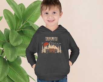 Yosemite California Toddler Pullover Fleece Hoodie Hooded Sweatshirt  Gift for Family Matching Camping Hiking Outdoorsy Souvenir Sweater