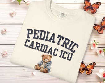 Comfort Colors® Pediatric Cardiac ICU Nurse T Shirt PEDS CVICU Sweatshirt Cute Bear Nurse Tee Nursing Gift Pediatric Cardiology  Sweater