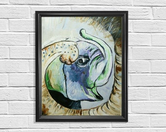 Elephant Painting, Baby Elephant Painting,  Nursery Art, Original Acrylic Painting, Safari Animal, Animal Nursery Decor, Safari Wall Decor