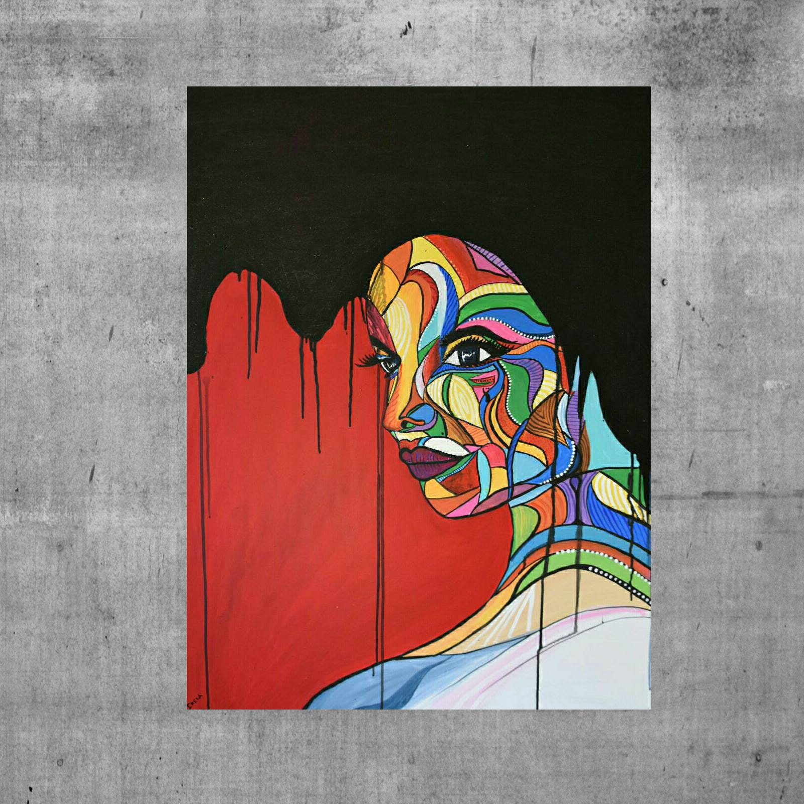 Women Canvas Painting Womeness Art Goddess Painting Etsy