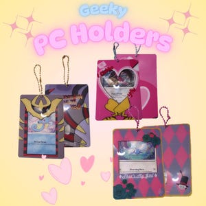 Anime Inspired PC holder||Acrylic photocard holder 4&quot;/105mm(default)||PC holder||Cute Kpop Merch Accessories Id Badge Cover||kpop photocard