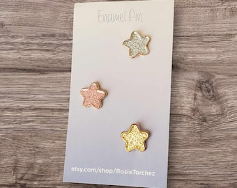 3 set Coated Sparkle Stars