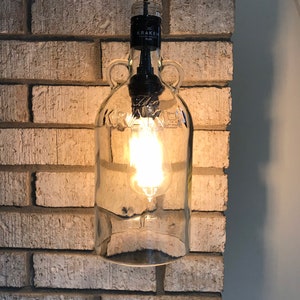 Recycled Liquor Bottle Pendant Light
