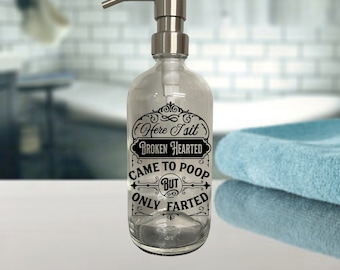 Dispensador de jabón con poesía para baño, decoración divertida para el baño