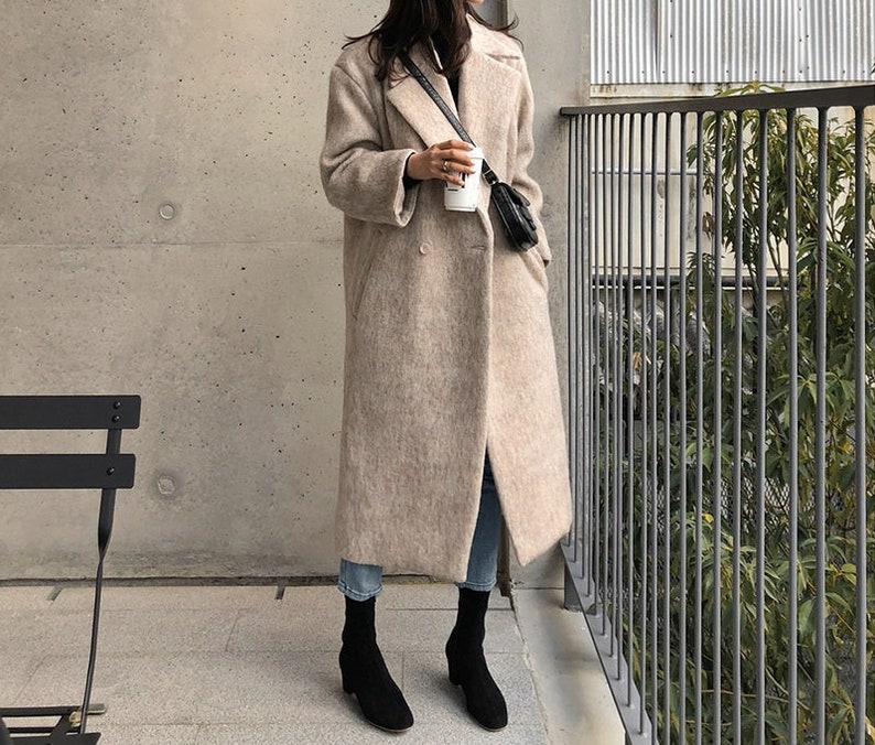 CHIARA longline wool coat jacket trench beige oatmeal off-white black women trendy beautiful fashion stylish fashionista feminine