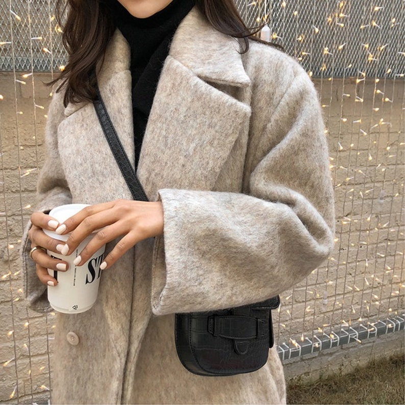 CHIARA longline wool coat jacket trench beige oatmeal off-white black women trendy beautiful fashion stylish fashionista feminine