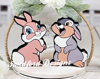 Thumper and Miss Bunny Wooden Easter Decor, Disney Tray Decor - Etsy