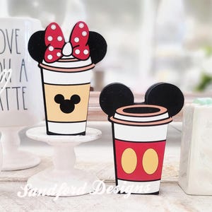 Mickey and Minnie Coffee bar Decor,  Disney coffee Decorations, Disney Wood Sign