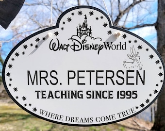 Disney Teacher cast member sign, Mickey Teacher Sign, teacher appreciation, Disney Classroom Decor
