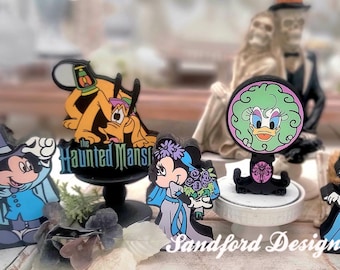 Mickey and Friends Hitchhiking Ghosts Haunted Mansion Decorations, Disney Halloween