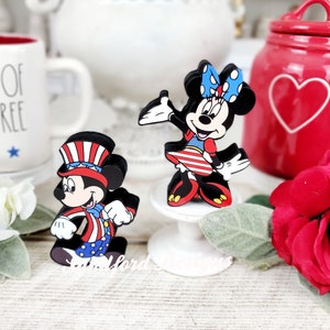 Mickey and Minnie 4th of July Tray Decor, Disney Patriotic Decor - Disney Home Decor