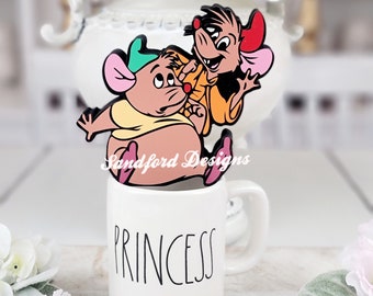 Gus Gus and Jaq decorations, Cinderella Mice decor - Bibbidi Bobbidi Boo Wood Signs