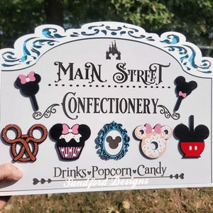 Disney Park Main Street Confectionery Sign - Disney 3d Wood Sign - Mickey Pretzel