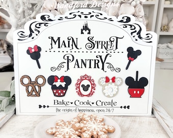 Large Minnie Mouse Bakery Sign Main Street Bakery Sign 