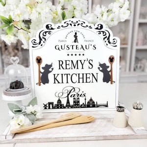 Remy's Personalized Ratatouille Wood Kitchen Sign - Disney kitchen Decor  - 3d Wood Sign