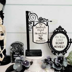 Personalized Dead and Breakfast Street Sign, Farmhouse Fall and Halloween decorations