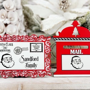 Personalized Santa Letter, North Pole Theme tiered tray - Holiday Christmas Gift