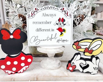Minnie Mouse Party Decorations: Wood Skirt, Shoes, Hands