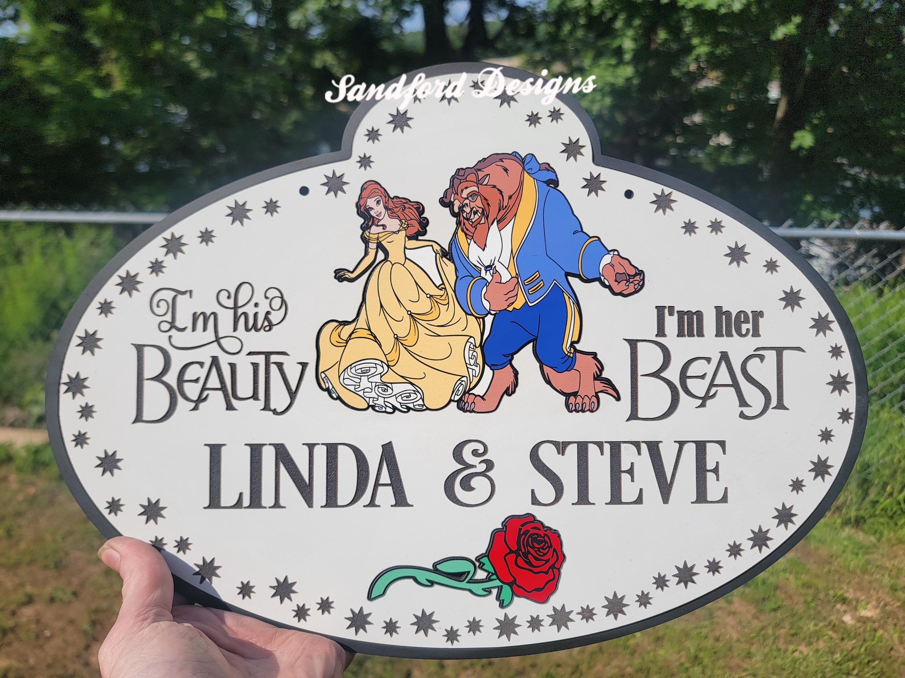 Beauty and the Beast Photo Frame - Etsy