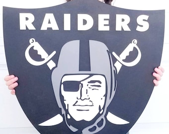 Las Vegas Raiders 3D Wood Sign: Raider Nation Decor