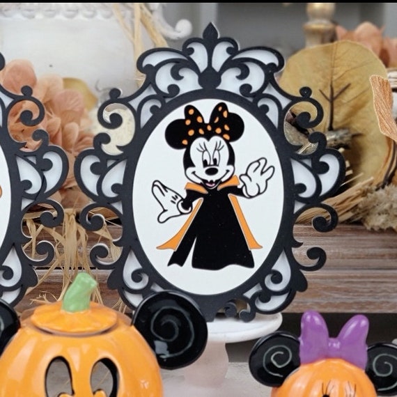 Mickey and Minnie Halloween Tiered Tray Decor - Disney Bat and