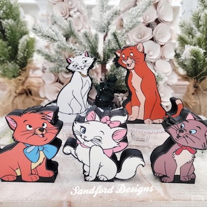 Disney Aristocats Tiered Tray Decorations, Disney Cat Decor, Aristocats Marie Kitty Decor