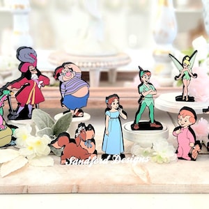 Peter Pan and Wendy Darling Decorations - Tinker bell, Captain Hook, Disney Peter Pan fan
