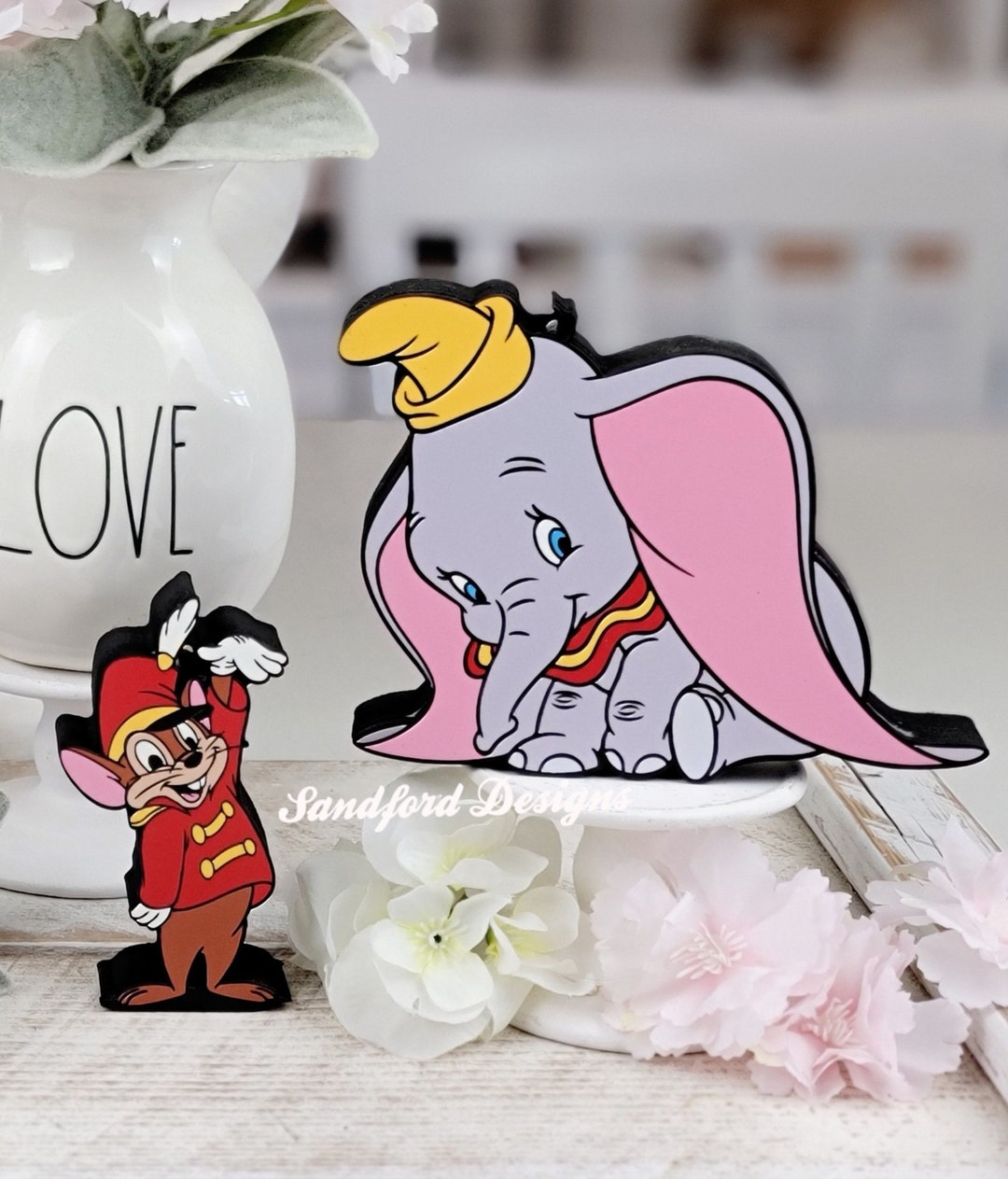 Disney Dumbo Tiered Tray Decor Classic Movie Wood Decorations Timothy