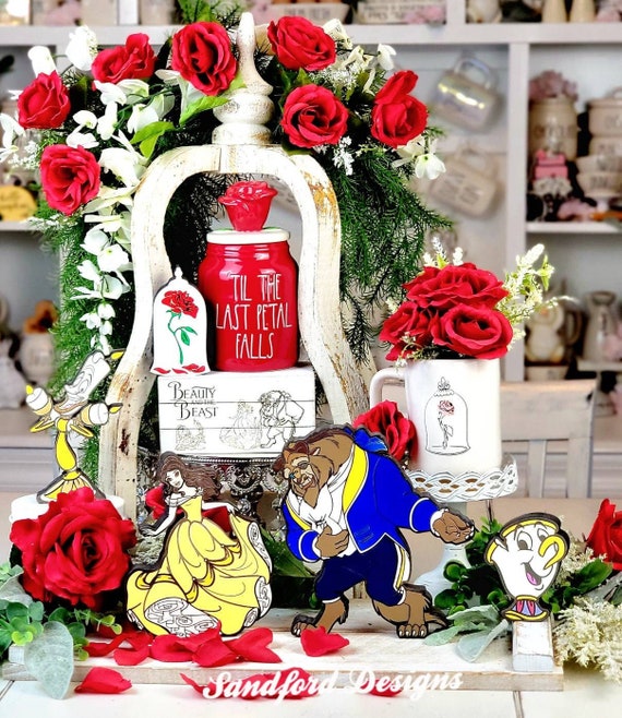 Enchanting Beauty and the Beast Decorations - Lumiere and Chip Home Decor, Enchanted Rose Decor