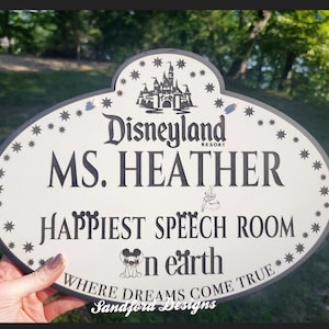 Disney Speech Therapist Sign - Magical Appreciation Gift for Happiest Speech Room Sign
