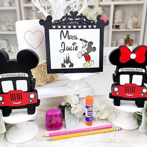 Mickey Mouse Desktop Teacher Wood Signs - Teacher Appreciation Gift - Back to School