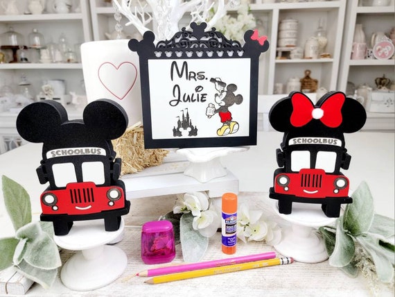 Mickey Mouse Desktop Teacher Wood Signs - Teacher Appreciation Gift - Back to School